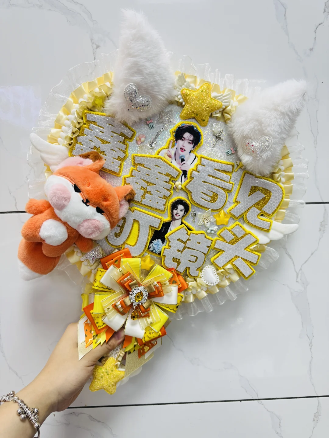 客单展示｜丁程鑫双面应援扇 接定制