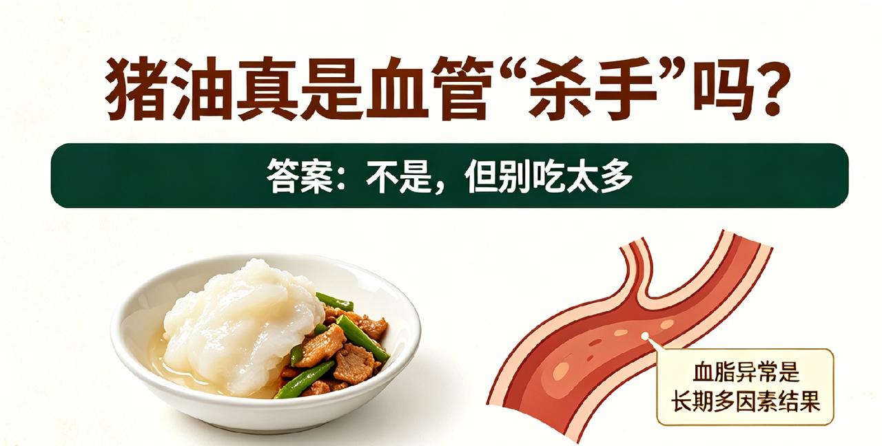猪油真是血管“杀手”吗？别再被传言带偏
 
很多人刷到科普，都说猪油是伤血管的元
