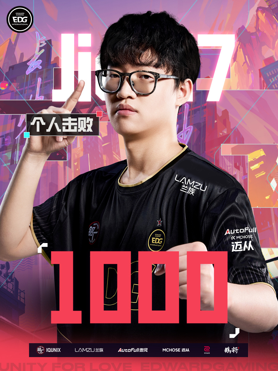 里程碑达成 | 恭喜Jieni7选手个人击败数达到1000！Jieni7解锁10