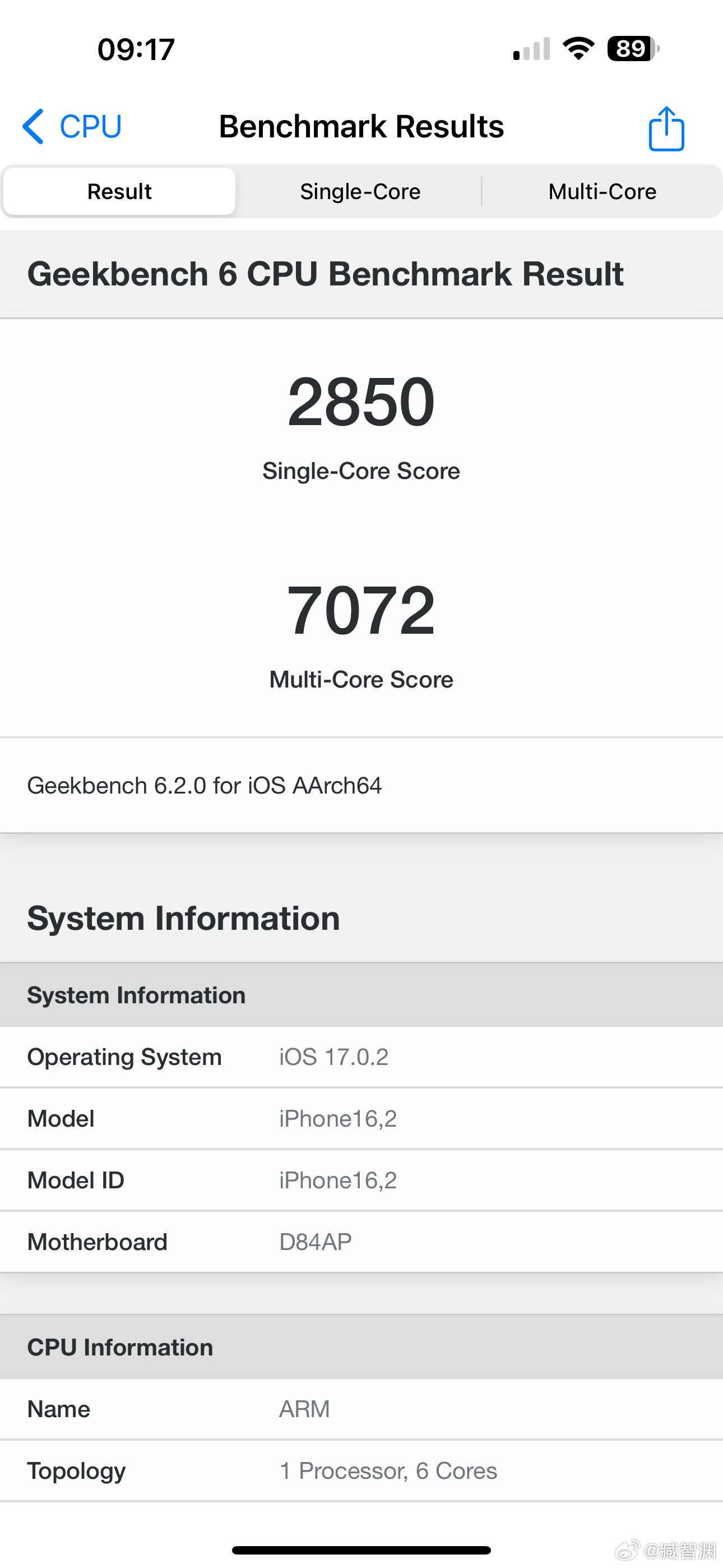 iOS 17.0.3来了，图1是升级前，图3图4是升级后的随机分数，都是室温状态