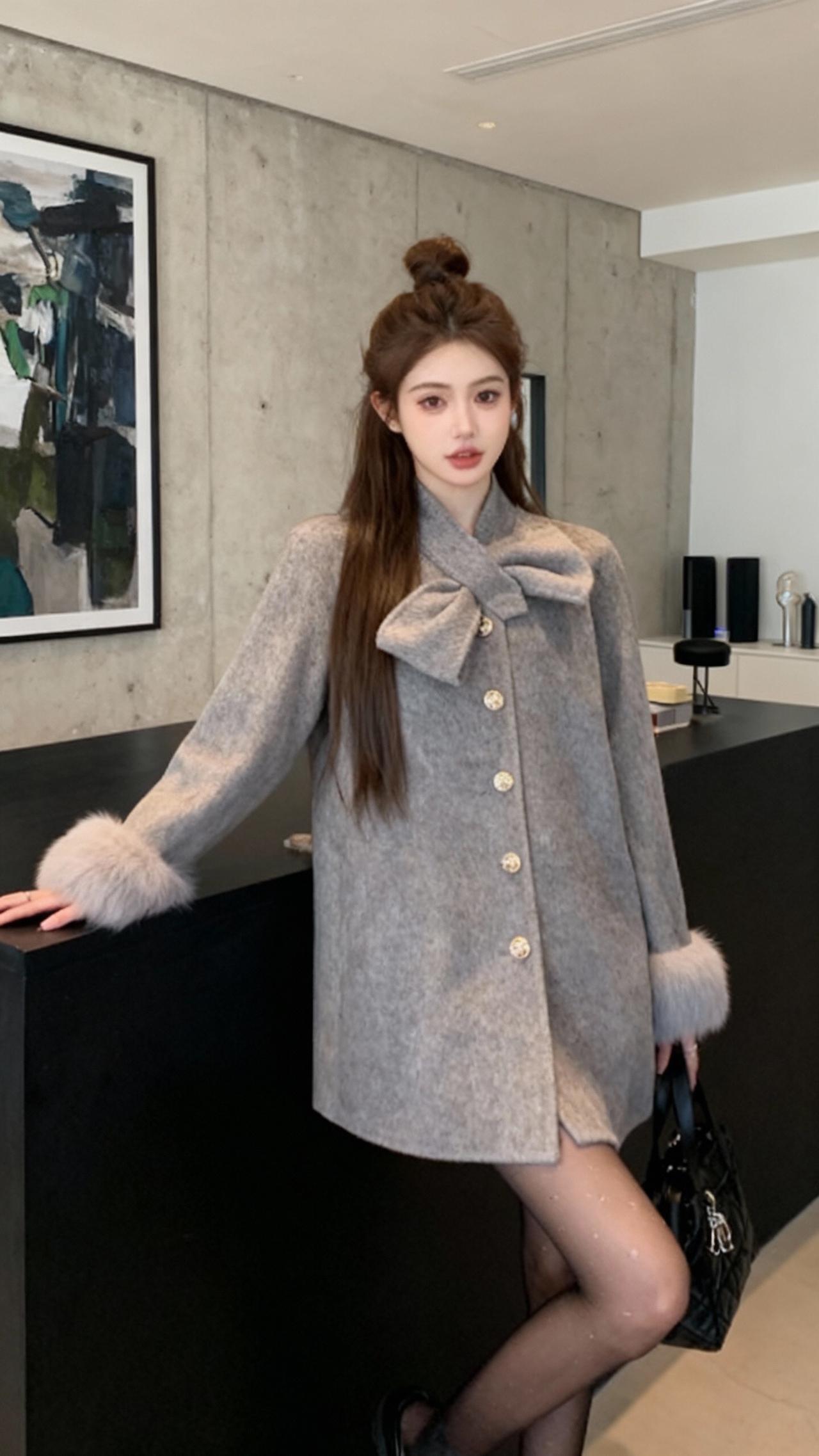 这也太好看了吧～无敌显瘦小个子穿搭  大衣穿搭 慵懒风穿搭 韩系穿搭