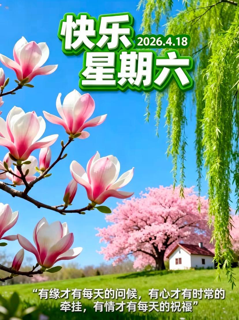 🌺☘️2026./4.18.周末春晨祝福☘️🌺


☘️☀️新的一天，新的清