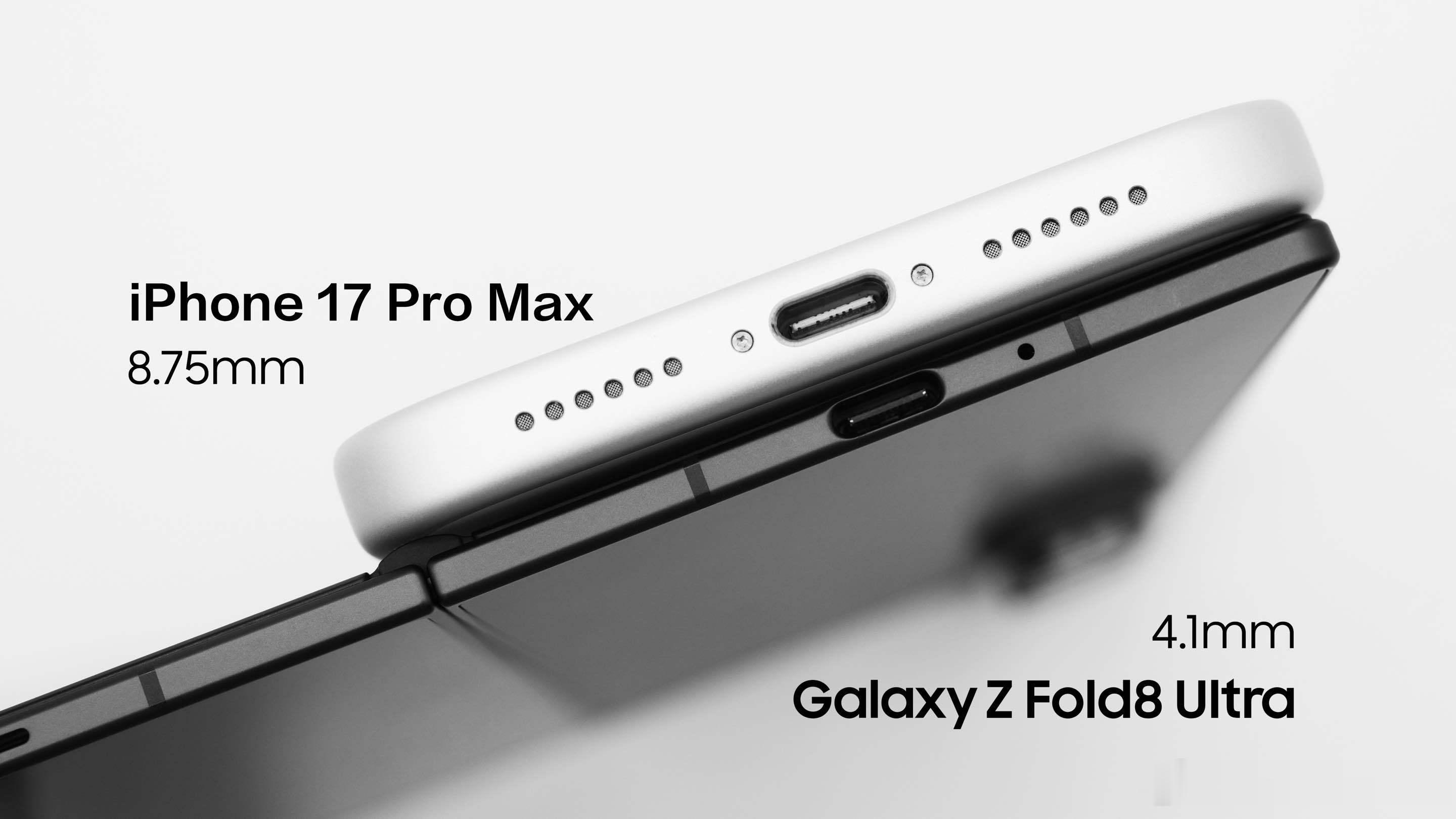 直观对比太意外，Galaxy Z Fold8 Ultra 闭合机身居然比 iPh