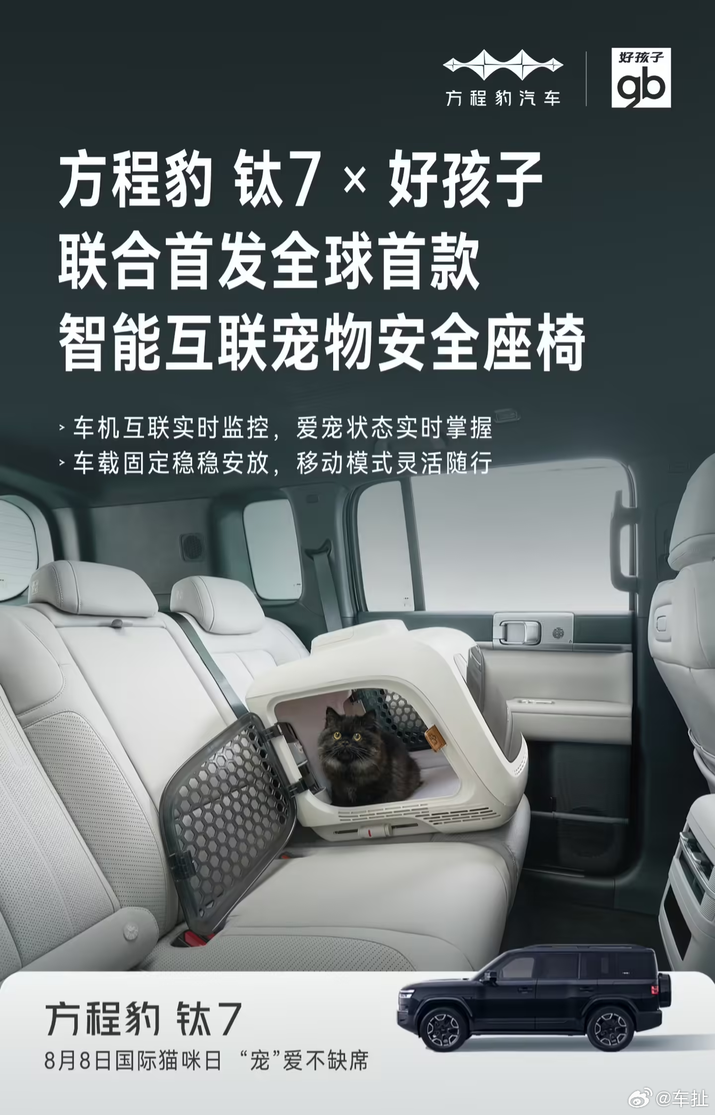 现在宠物在人们的生活，确实越来越重要，先是宠物模式，再到现在还有了宠物安全座椅！