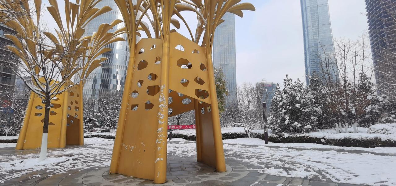 济南CBD雪后即景