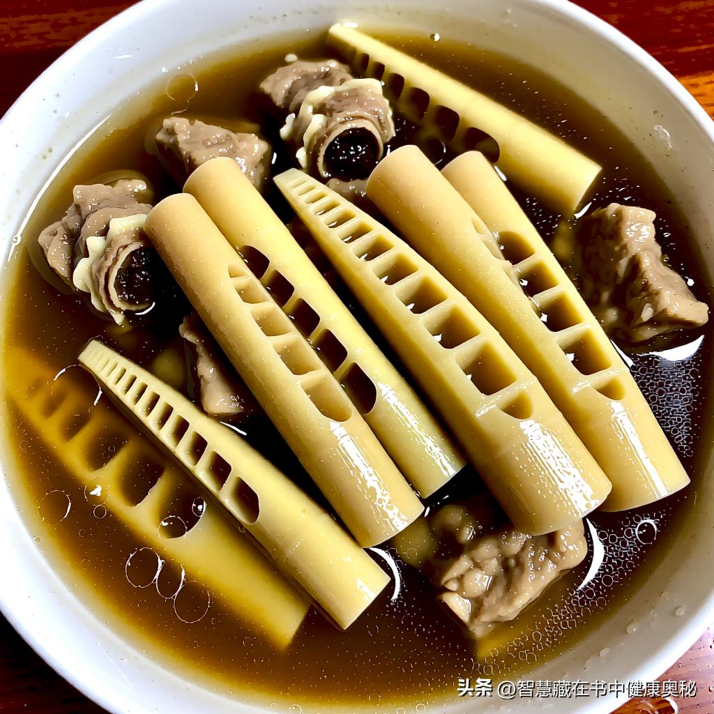 竹笋的功效与作用是什么竹笋炖排骨汤，我最爱吃，好吃又不会长胖，还能清理肠道垃圾哦