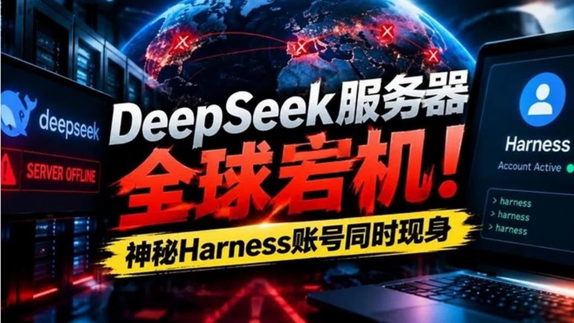 DeepSeek服务器全球宕机！神秘Harness账号同时现