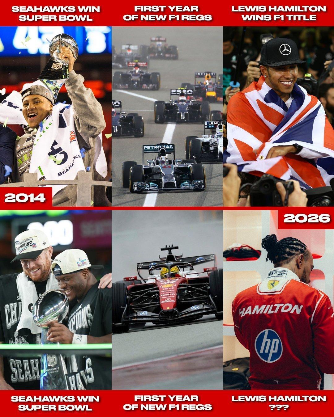 🔮 汉之玄学会再现？📅 2014年 ➡️ 2026年🏈 西雅图海鹰赢超级碗