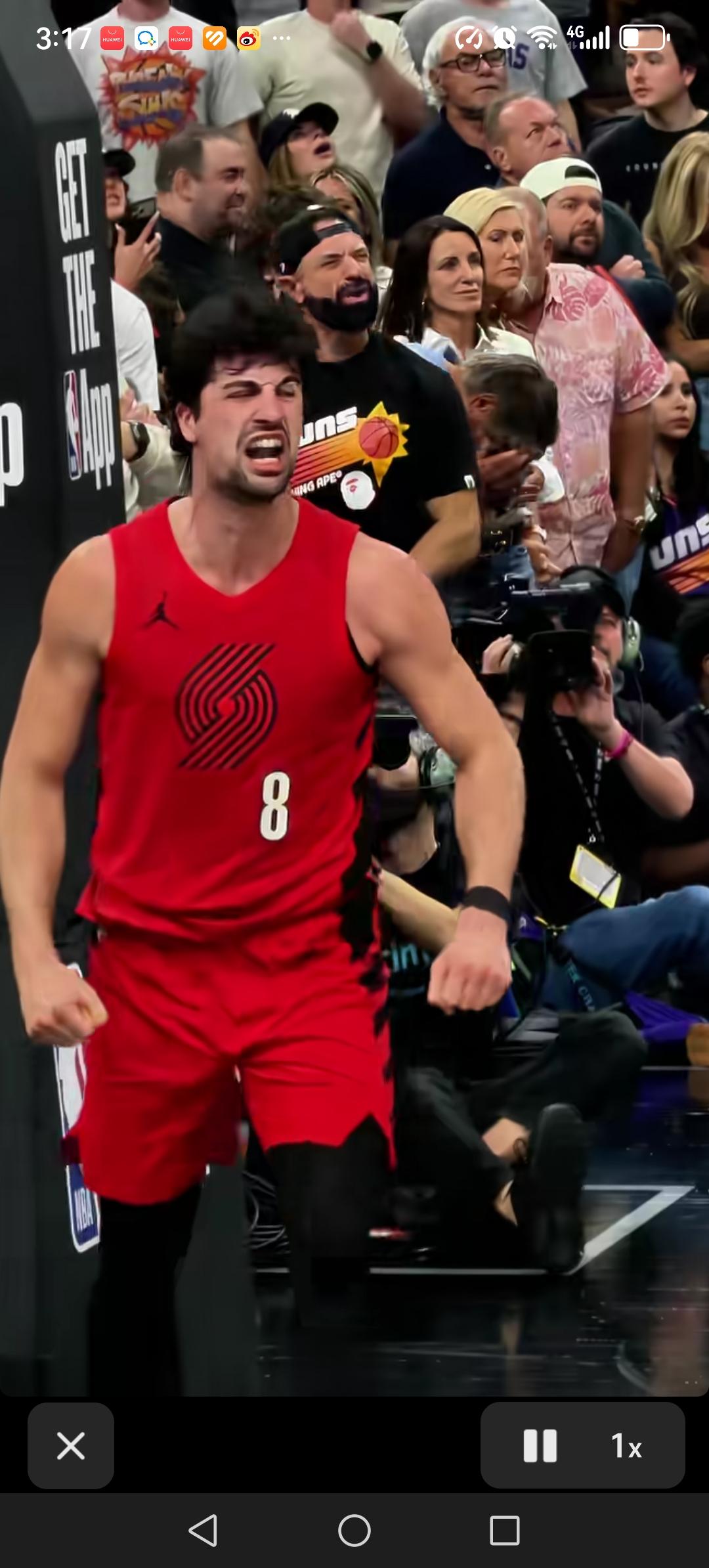 阿芙迪亚完胜格林和布克。今天NBA排位赛开拓者客场挑战太阳。第四节两队打的难分难