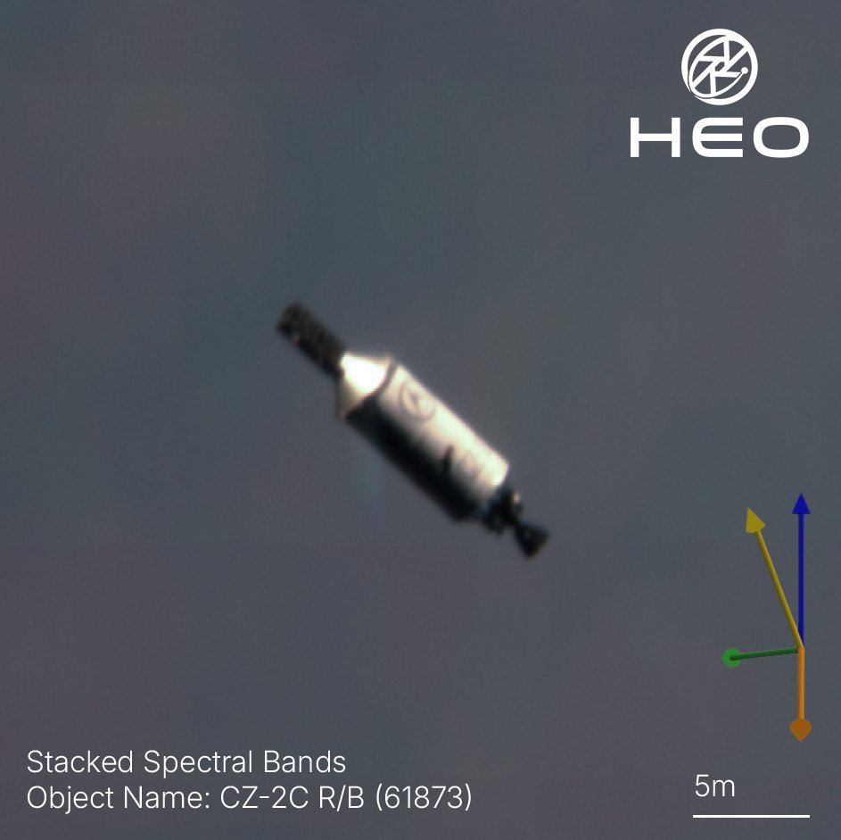 澳大利亚商业航天公司 HEO近期使用在轨卫星对长征二号丙末级进行成像 ​​​