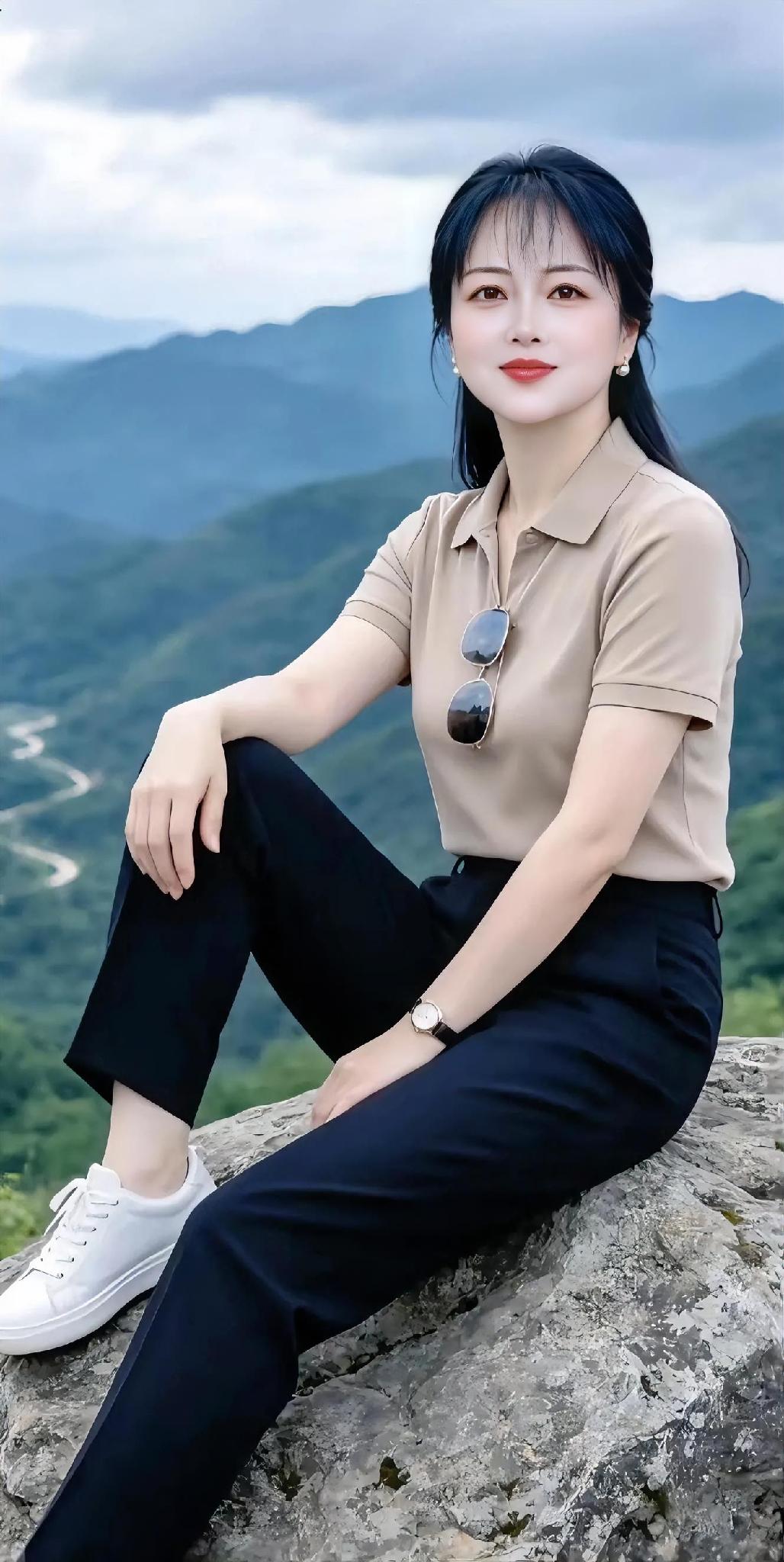静坐山石之上，吹一吹山间清风，看云漫山峦。放下生活里琐碎的烦恼，感受山野带来的松