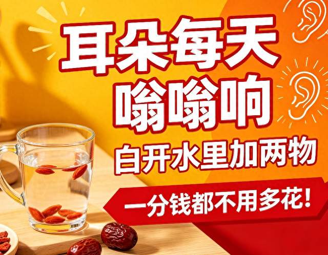 耳朵每天嗡嗡响，白开水里加两物，一分钱都不用多花！