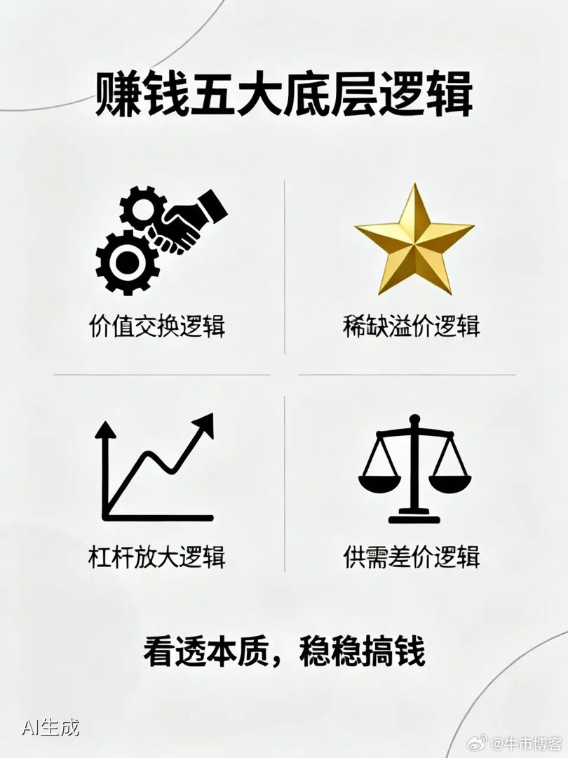 赚钱五大底层逻辑看透本质，稳稳搞钱01 价值交换逻辑赚钱的核心从来不是努力，而是