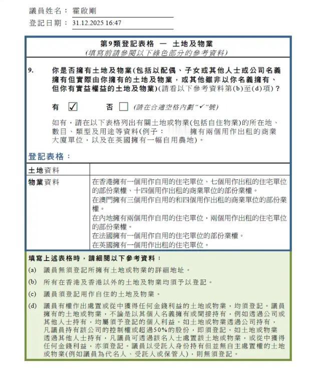 霍启刚主动公布个人财产，35项物业清单直接甩出来，瞬间引爆舆论，这波操作堪称豪门