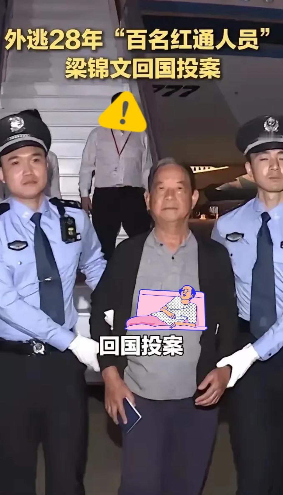 看着那个满头白发

走路哆哆嗦嗦的老头

真不敢认这是当年的梁锦文。

“百名红