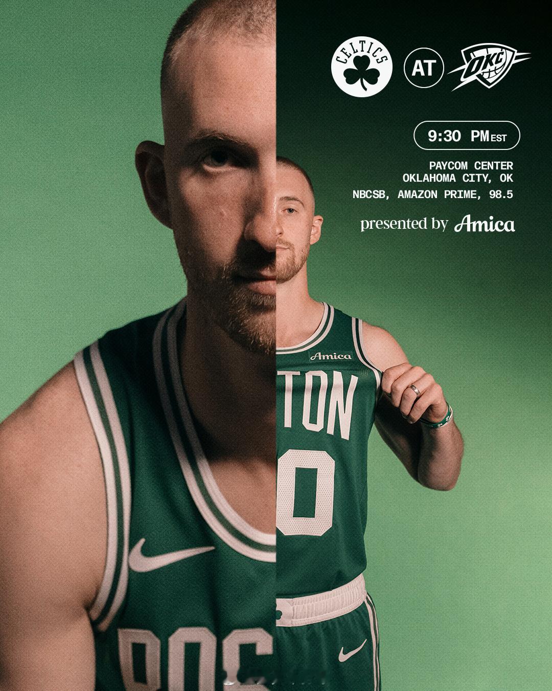 明日9点半，凯尔特人客场挑战雷霆‼️目前，塔图姆、怀特均为出战成疑（Questi