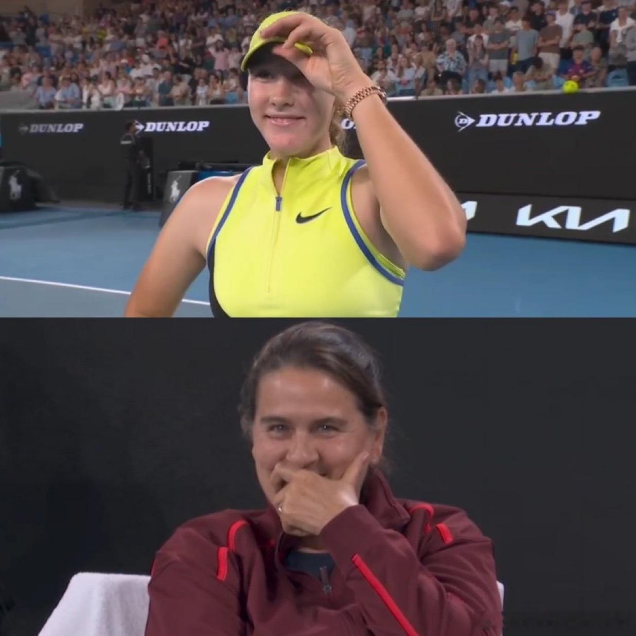 安德列娃澳网开门红米拉安德烈娃：“我觉得今天我又一次……竭尽全力了。我不知道我的