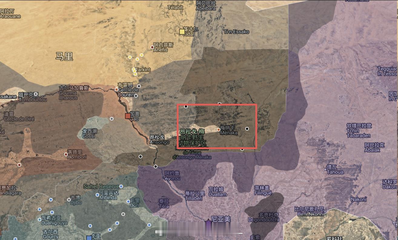 马里空军和尼日尔空军对马里东部梅纳卡镇郊区的IS目标实施空袭，这地方目前仍有马里