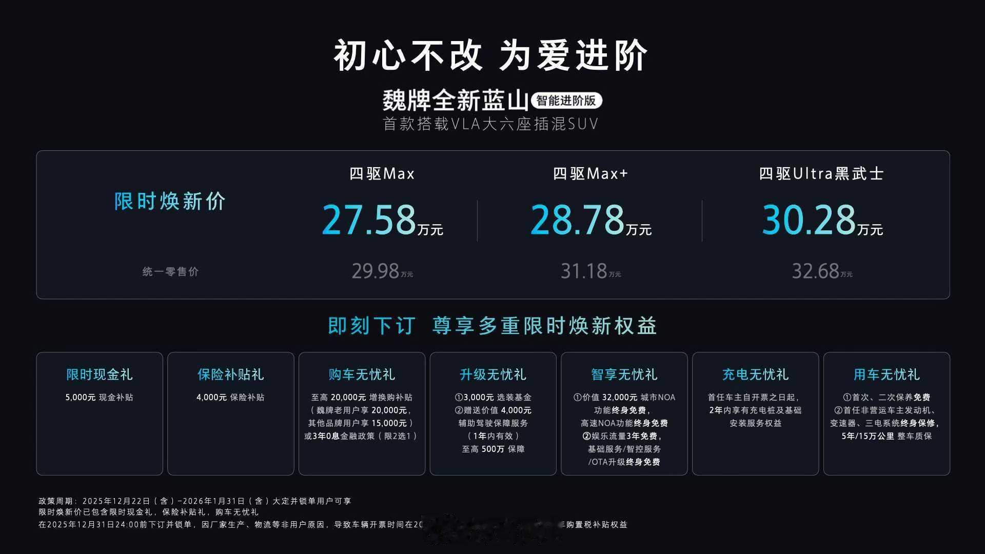 蓝山最新款上市了，VLA大模型上车。你觉得，27.58万元起售，价格贵么？ 