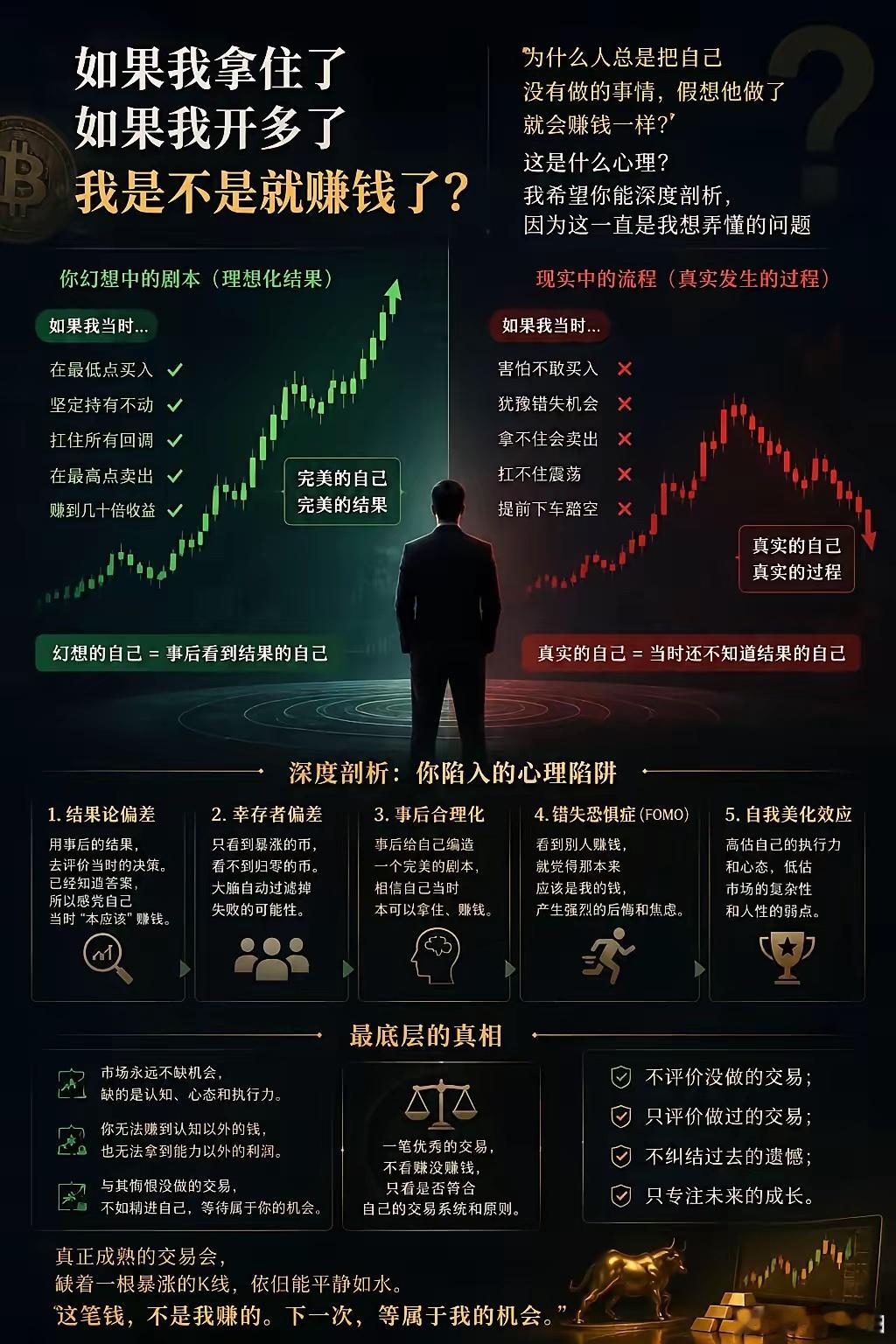 认清自己 认清市场。交易不是预测未来。 
