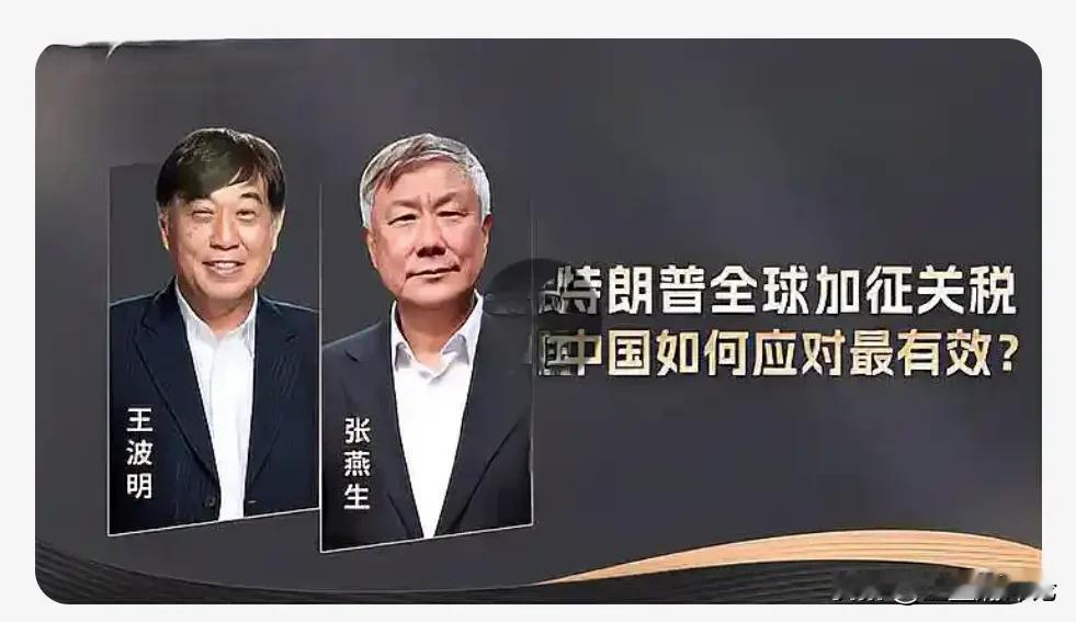 张燕生研究员，我很难理解你说的“当特朗普要向我们征收60％关税的时候，我们不要和