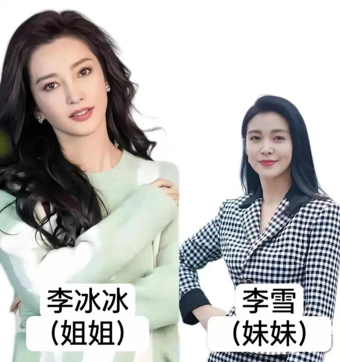 最美姐妹花：李冰冰一李雪，孙俪一孙艳，田海蓉一田海燕，麦文燕与妹妹，秦忆一秦文，