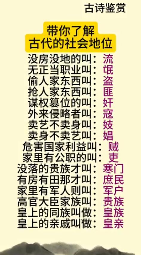 古代社会把人分成了多少层？说出来你可能不信，从最高的皇族到最底层的贱民，中间密密