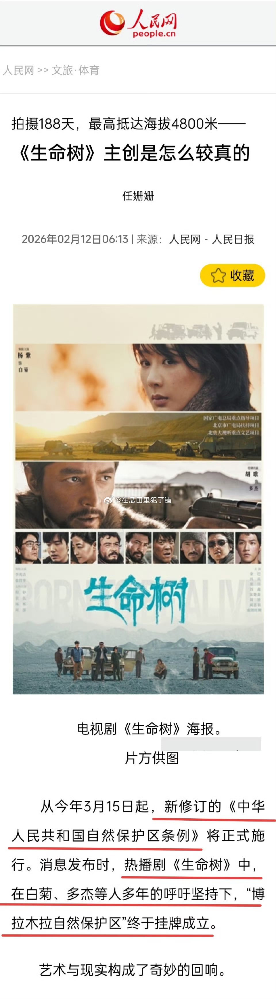 生命树真的是一部品质好剧，致敬巡山队