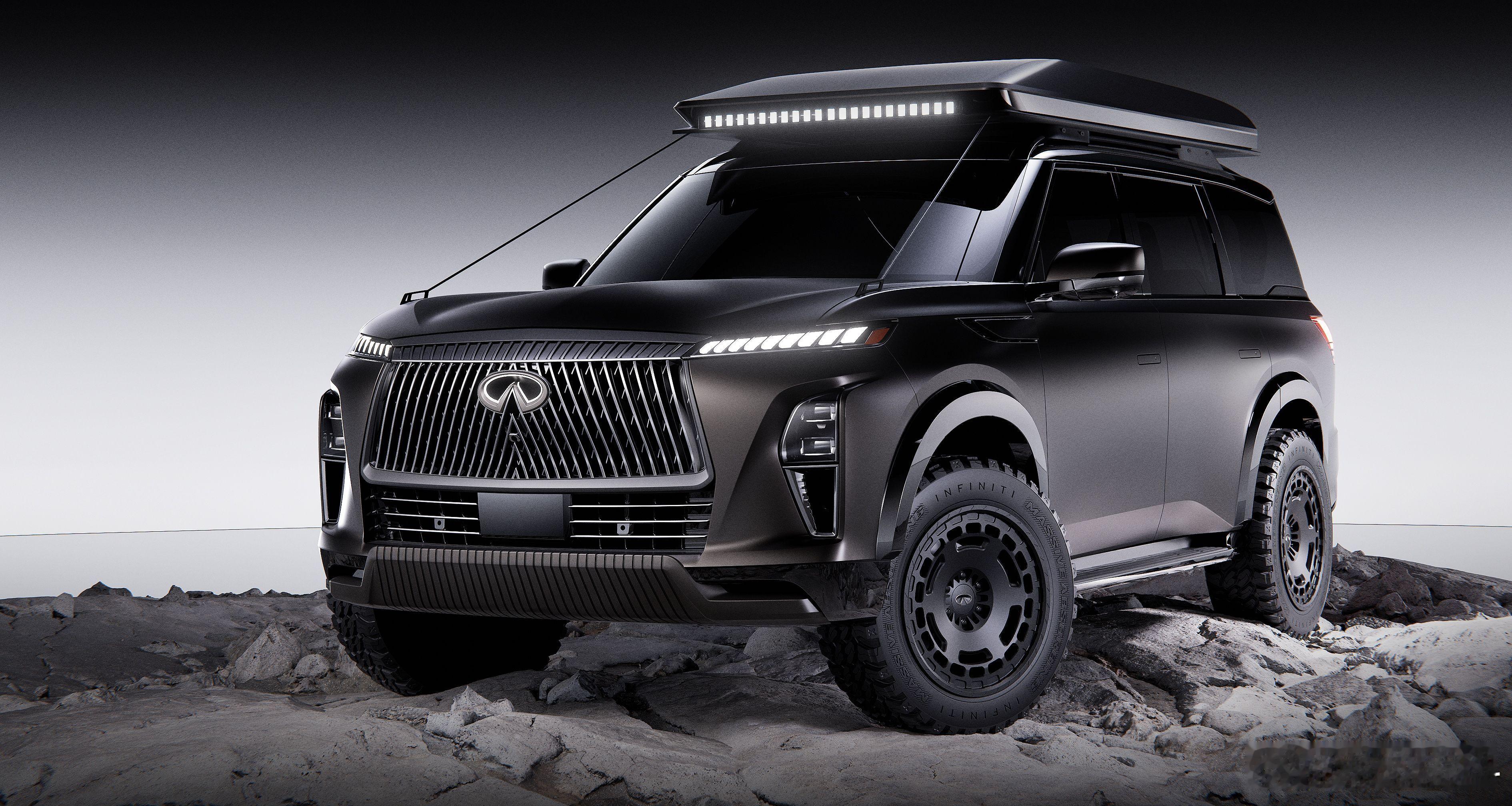 英菲尼迪发布QX80地形版（Terrain Spec）概念SUV采用了升高了的悬
