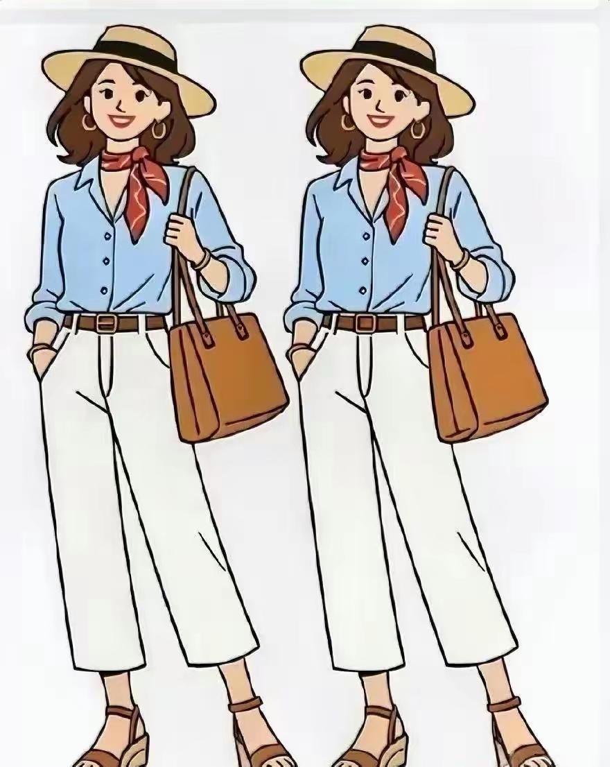 下图片有5处不同，你找一下。
