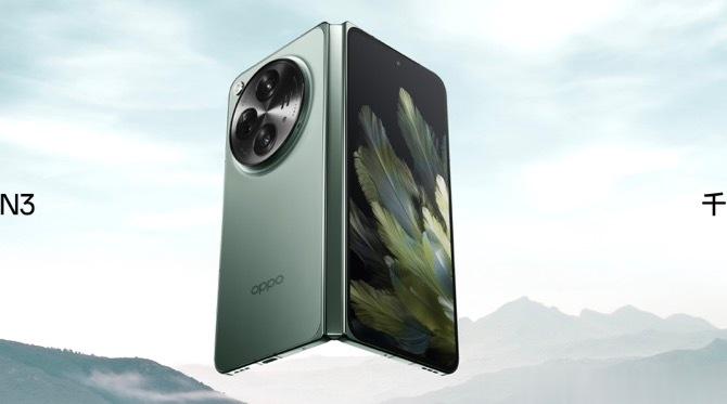 #OPPO Find N3#Find N3 带来三款非凡配色。「千山绿」沉稳大气