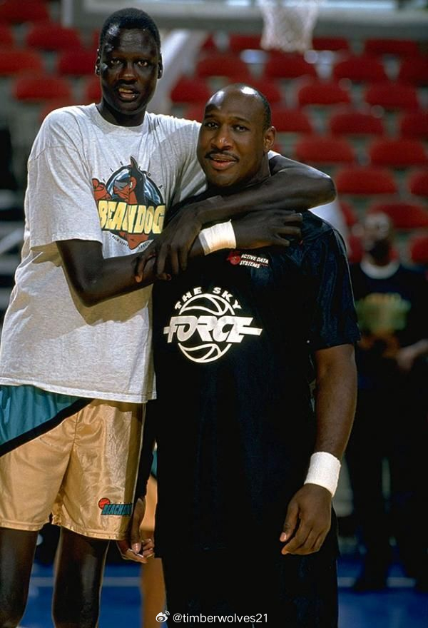 Manute Bol and Darry Dawkins in the CBA.
