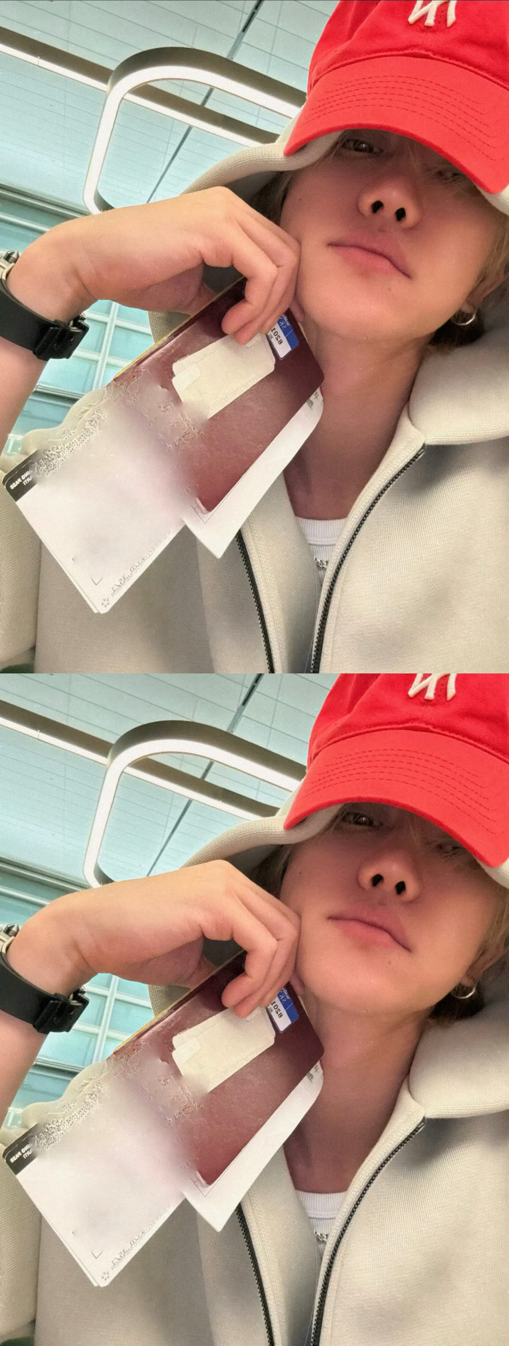 徐明浩米兰明信片 徐明浩米兰发来明信片 享受生活的明浩 