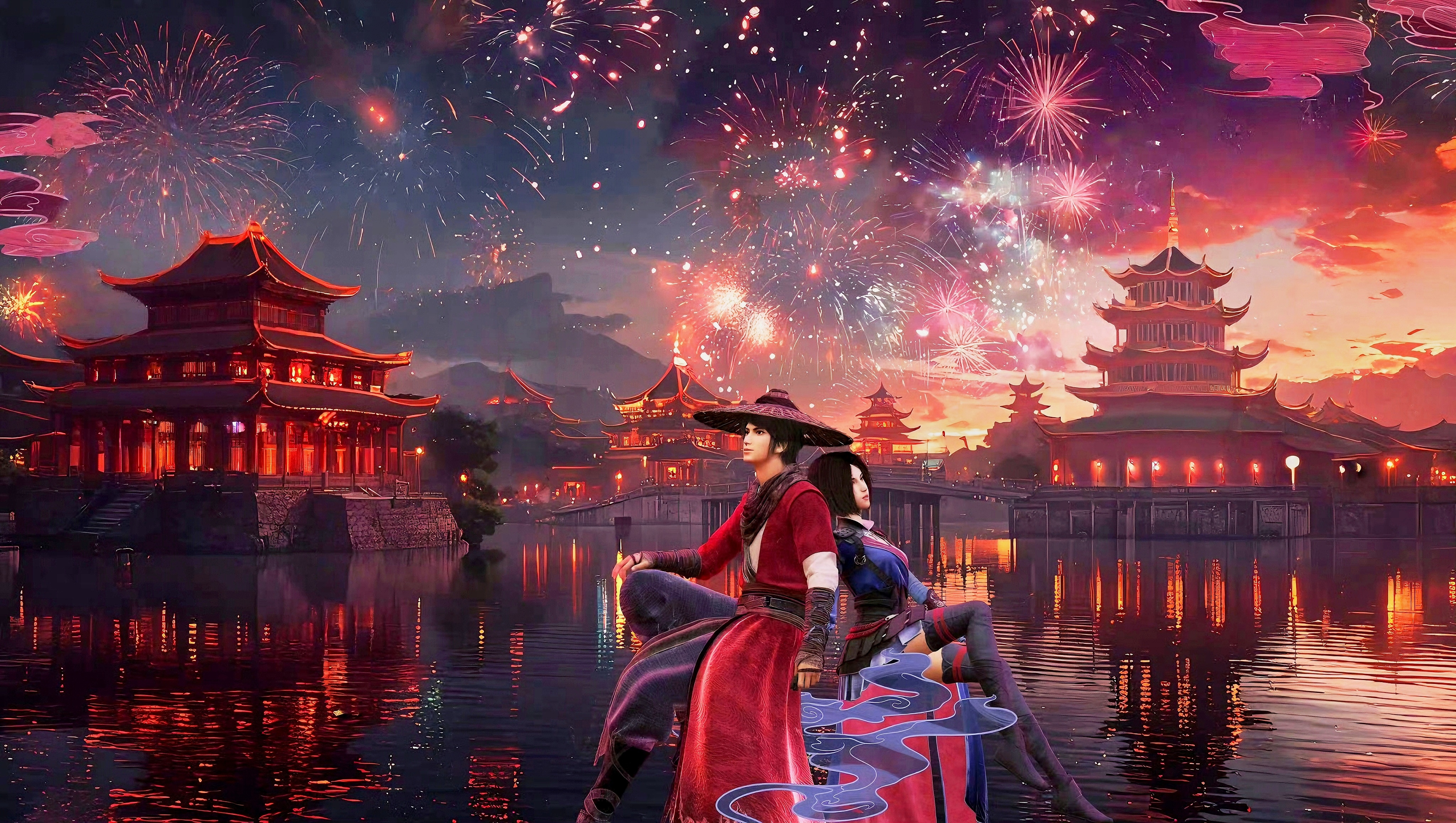 🔥#国漫点评团#🔥#画江湖之不良人动画#🔥十周年壁纸去水印丨自截修 [彩虹