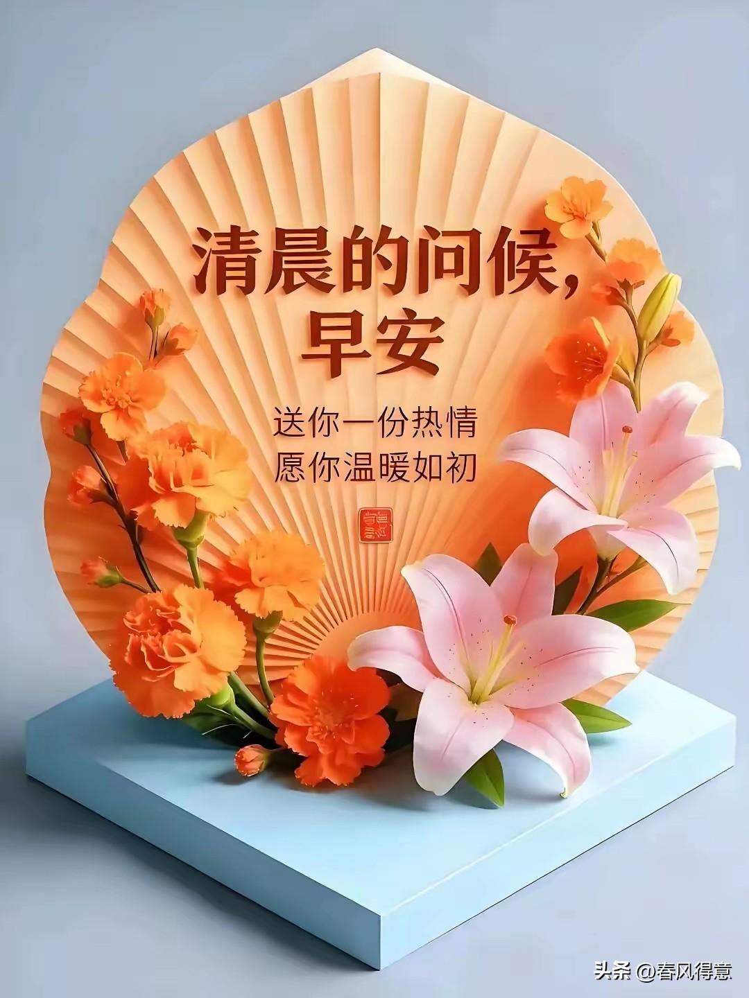 美好的一天开始了，愿您工作顺利，幸福安康🌸🌷