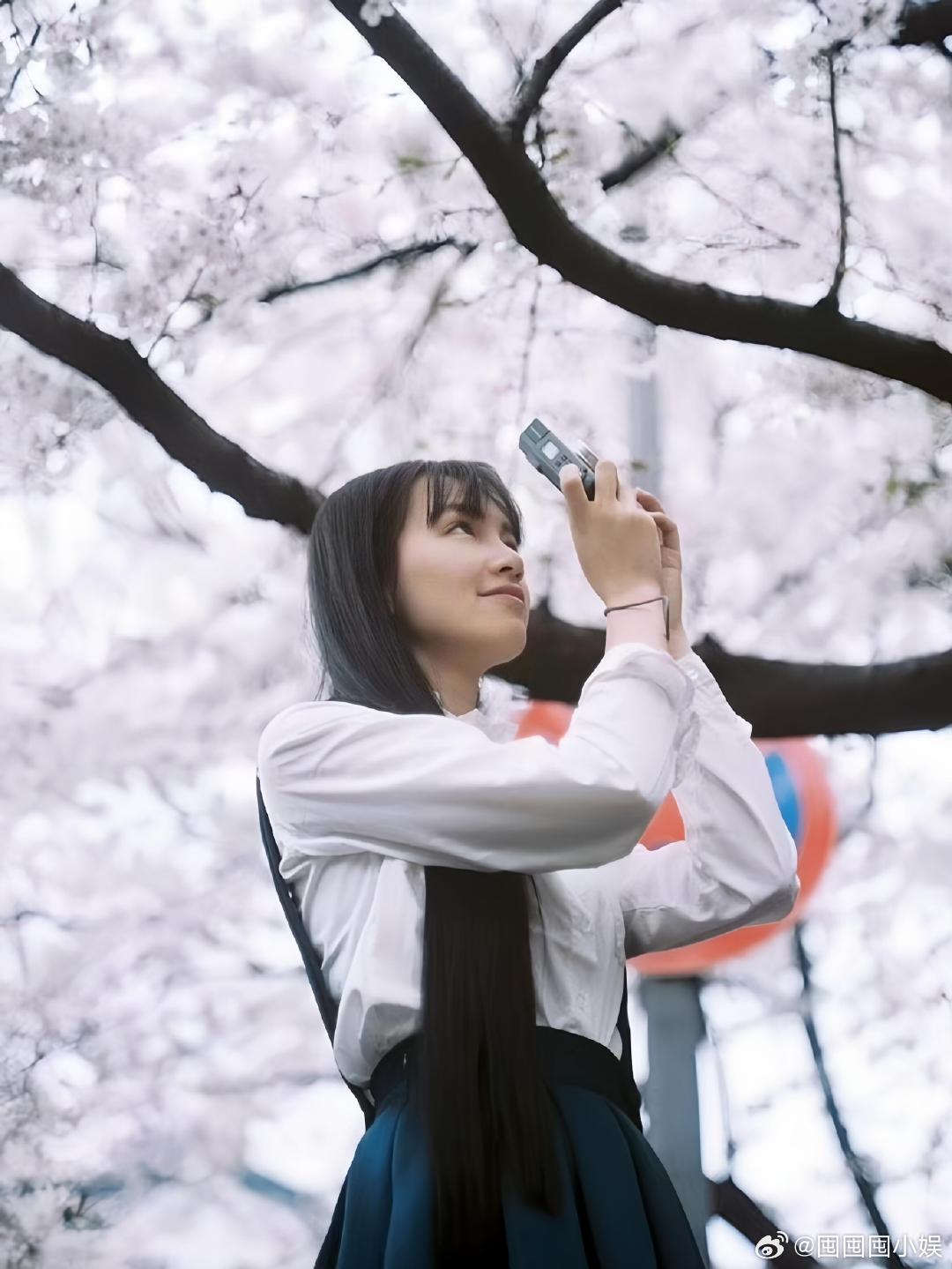 黄灿灿樱花树下出圈神图黄灿灿早期武大樱花树写真 黄灿灿你可是武大校花啊 ，颜值和