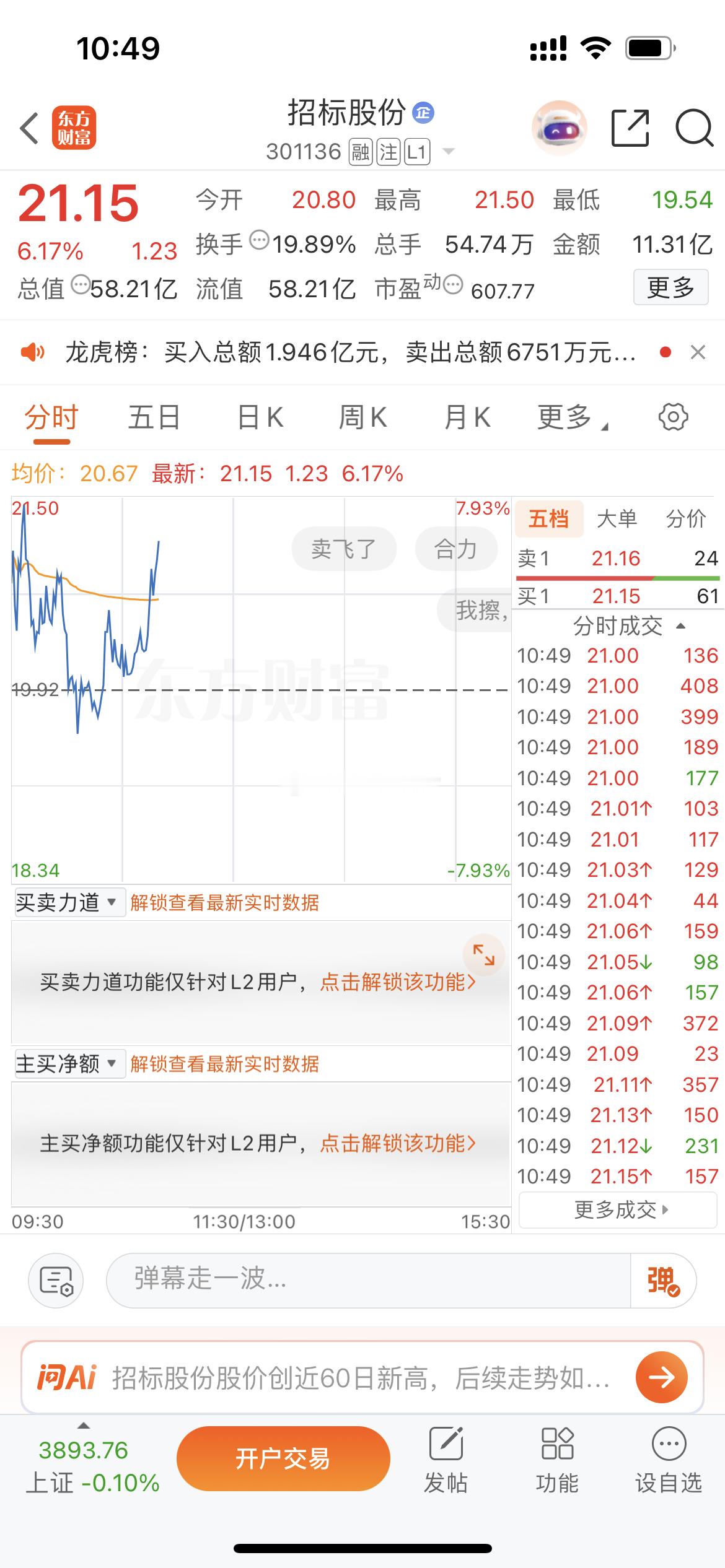 招标股份又拉起来了 