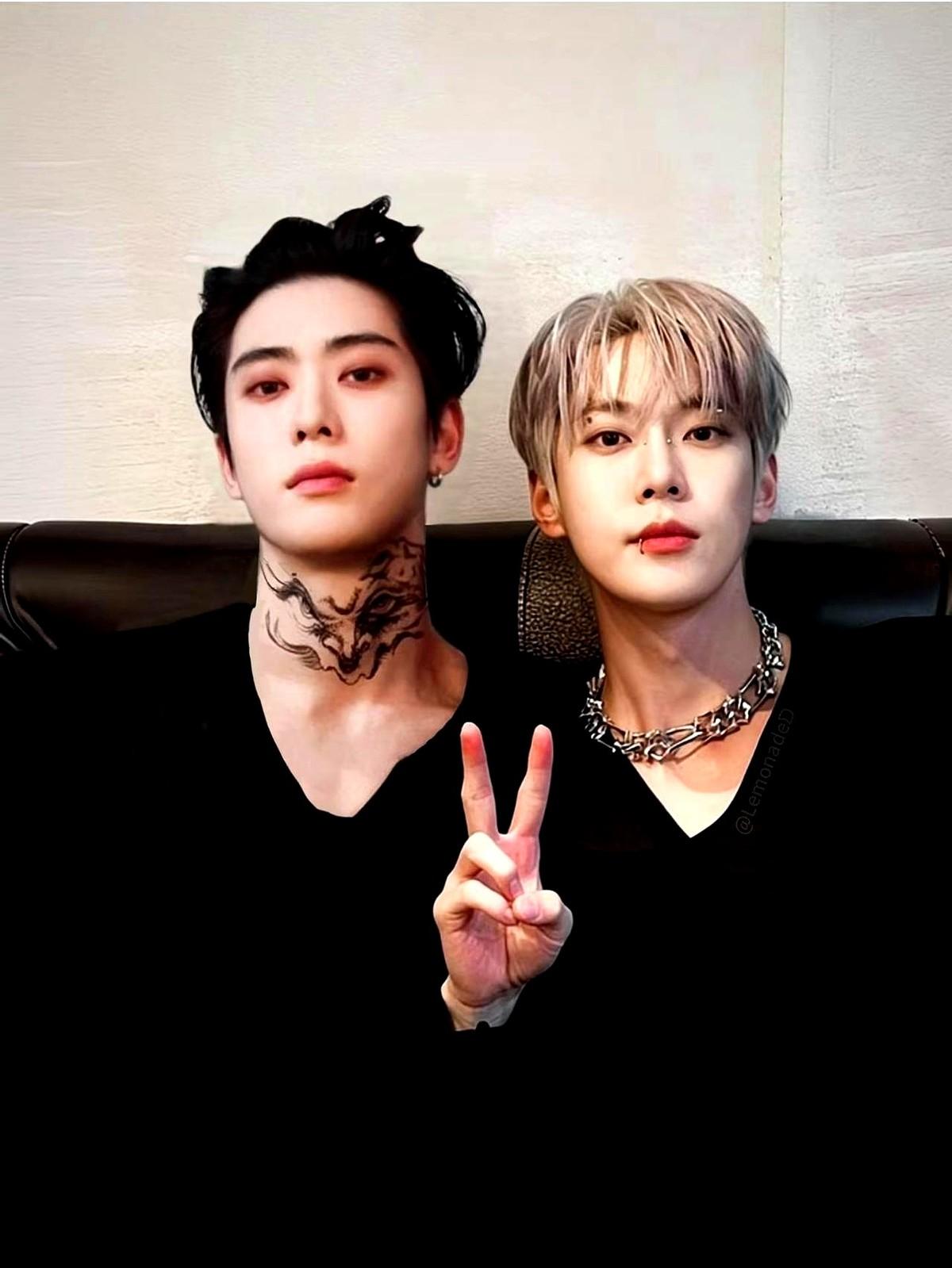 现在追星，没点才华真不行了。

最近看到一位粉丝给NCT的郑在玹和金道英做的创意