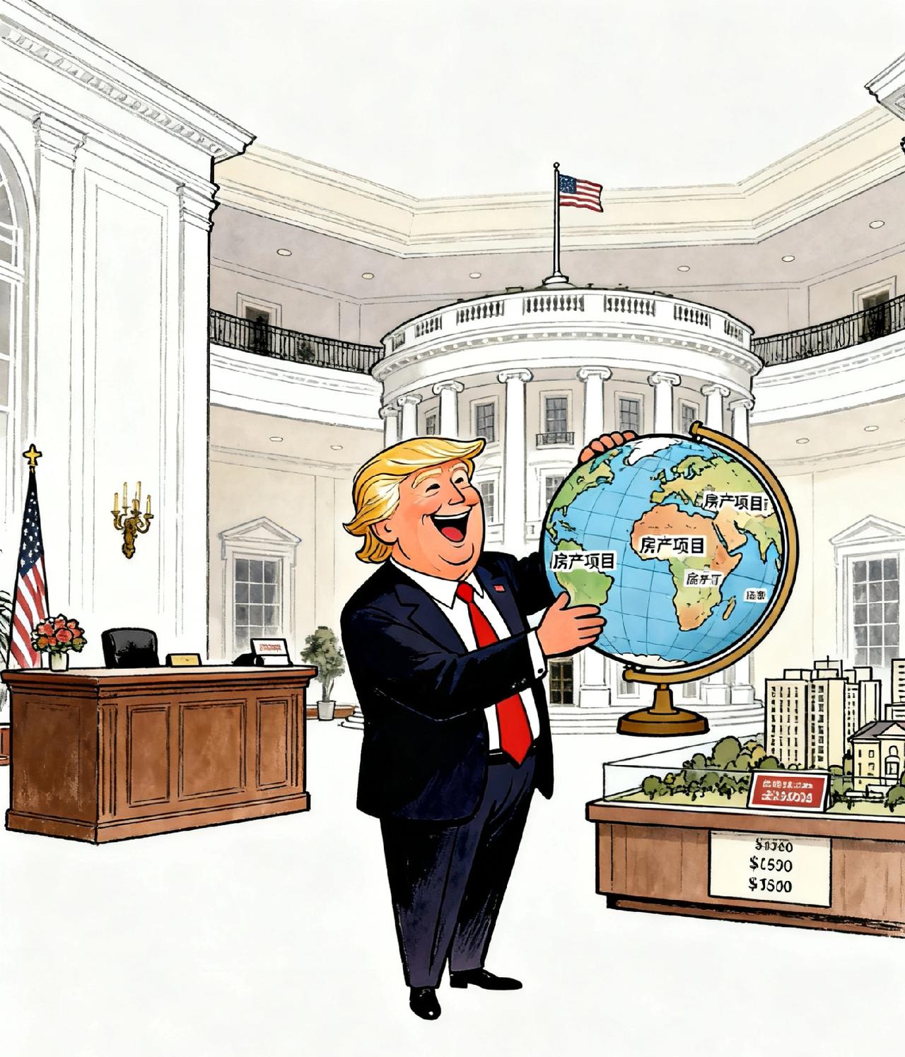 特朗普：别喊我总统了，叫我“唐总”（全球地产大亨）！
现在的国际新闻越来越像房产