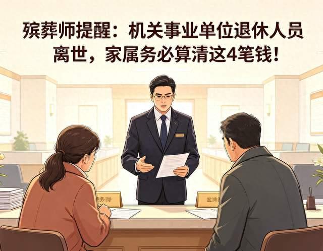 殡葬师提醒：机关事业单位退休人员离世，家属务必算清这4笔钱!