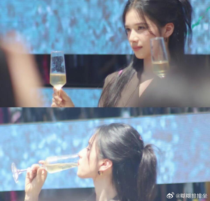 太秀了，原来张婧仪的高眉骨可以给眼睛防晒，所以她能在太阳底下睁开眼