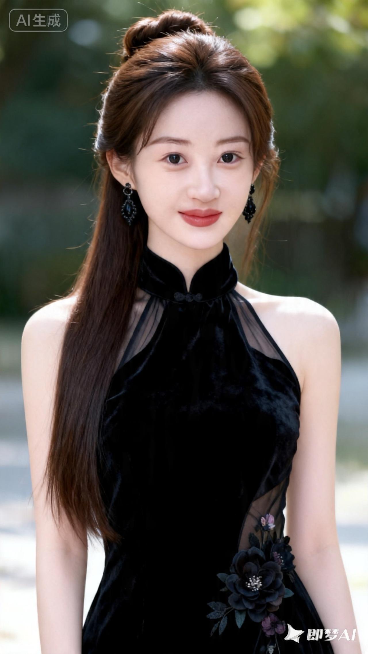 优雅黑裙，花枝招展，尽显女性魅力！🌸💃