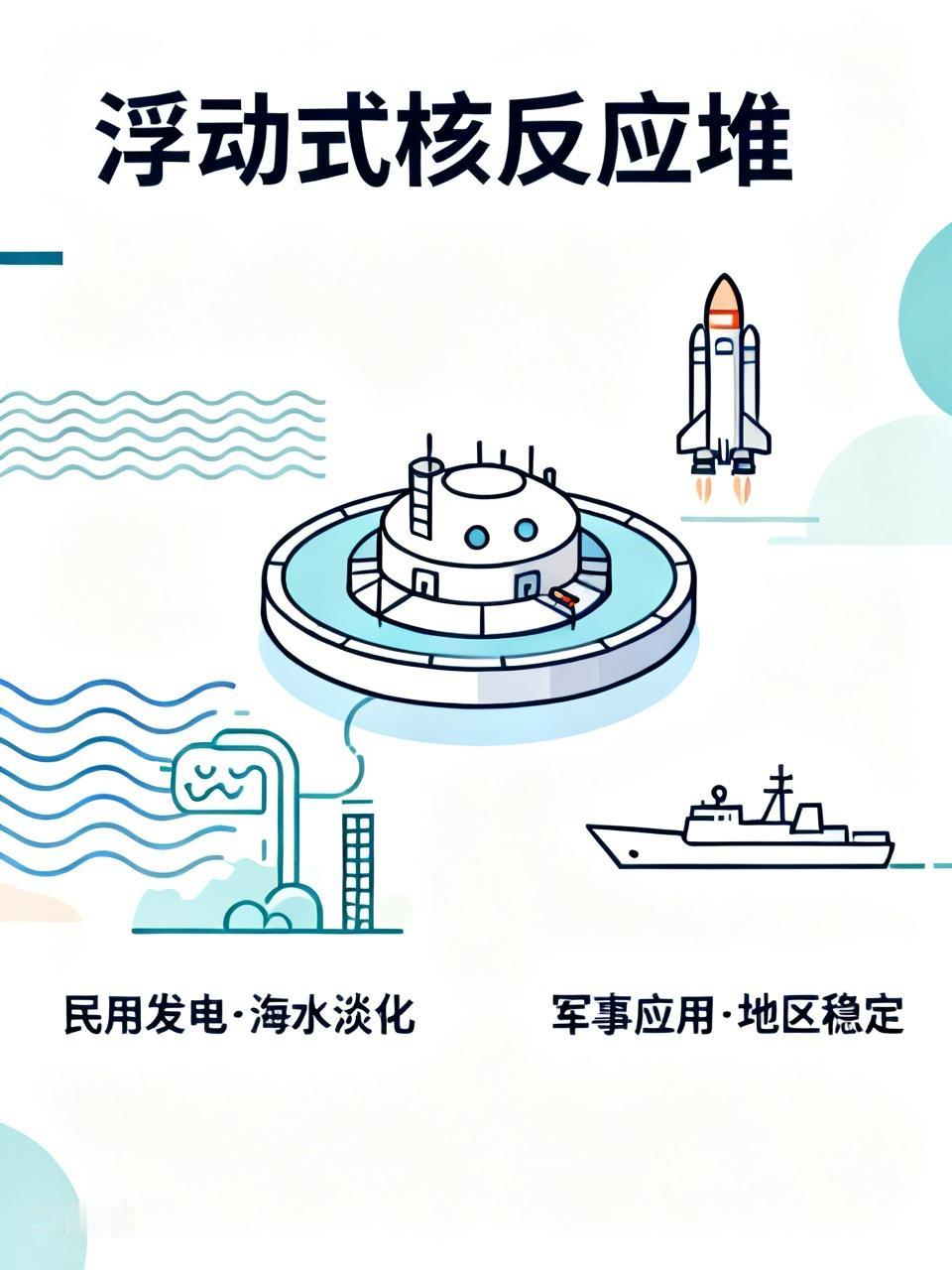 假如我国成功开发出浮动式核反应堆或中小型核动力供电船舶类平台的话，那么首先想到的