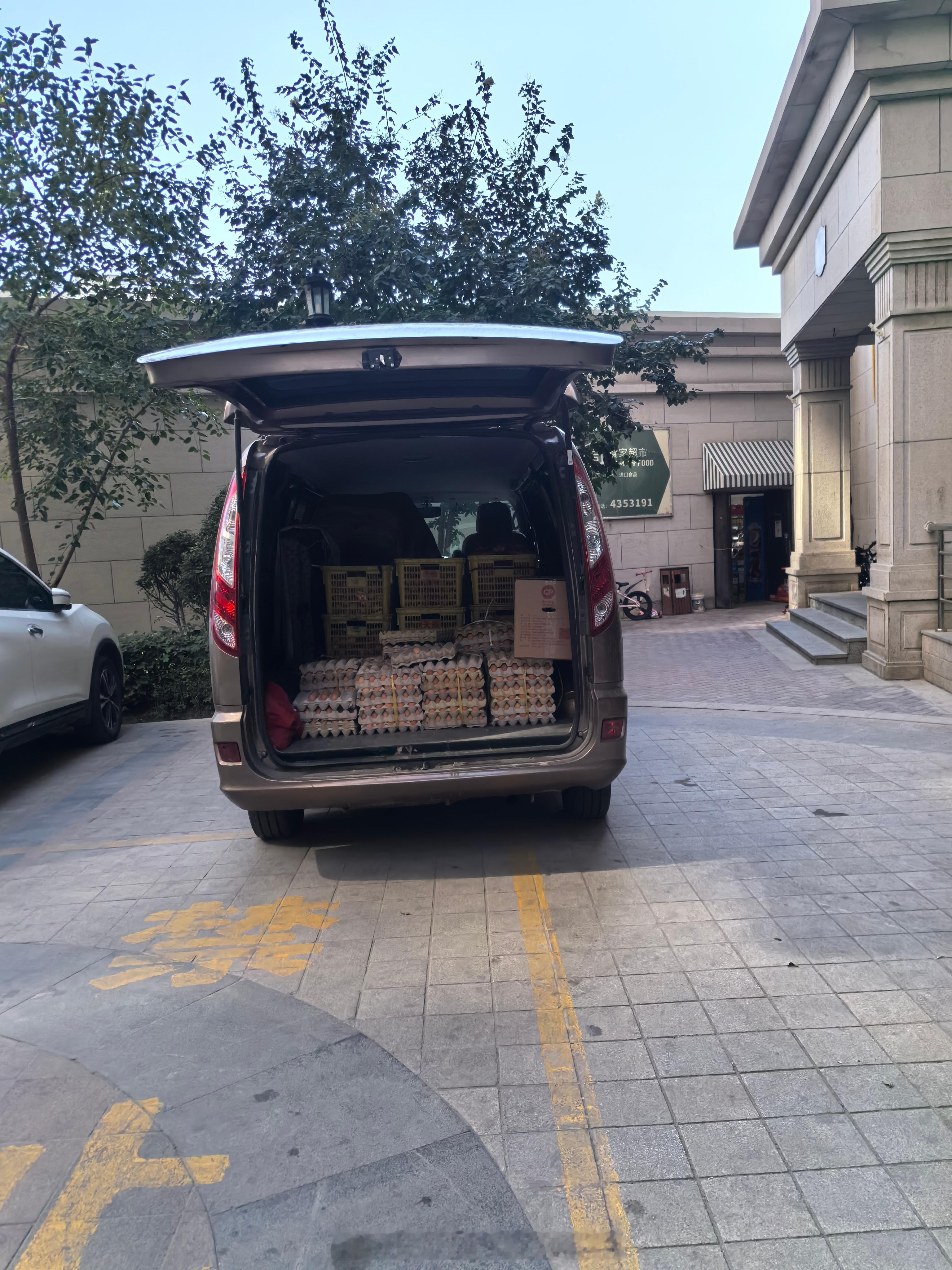 我喜欢挑大鸡蛋嘛，今天我一看送鸡蛋的来了，我说高低得挑一板子，我就拍了个照片发给