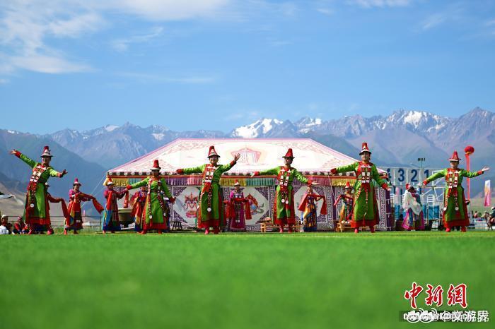 粤川沪甘媒体遇见最美肃南 【祁连雪山脚下展民族马术与裕固族风情】7月4日，甘肃省