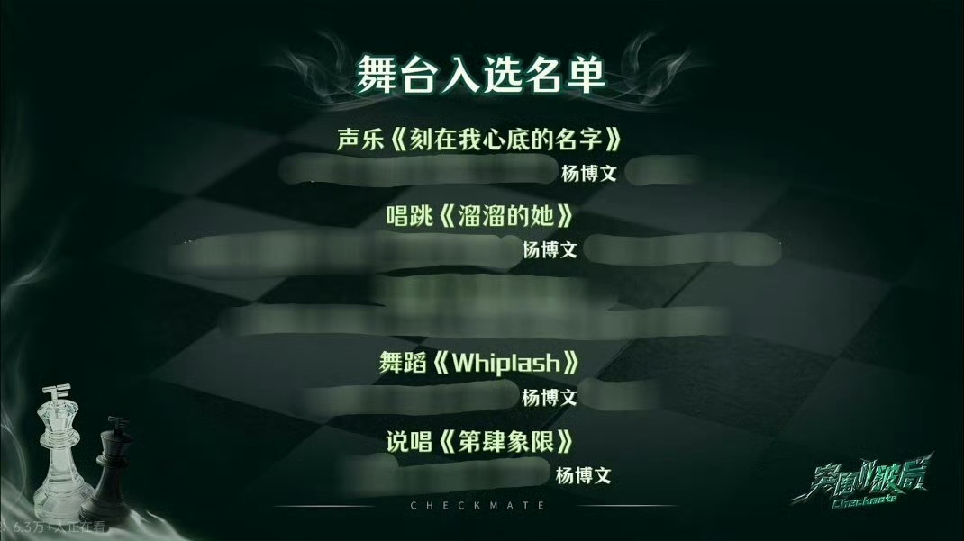 杨博文突围2报四中四2026年7月26日，TF家族四代杨博文亮相《突围2·破局》