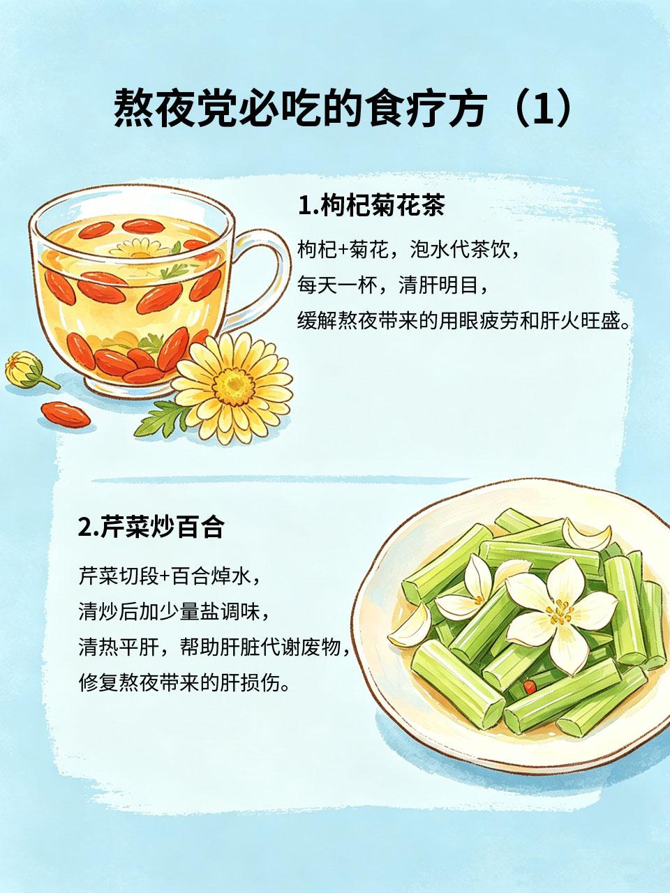中医说：熬夜伤肝，这样吃比早睡还救肝
熬夜伤肝是中医共识📖，长期熬夜🌃会导致
