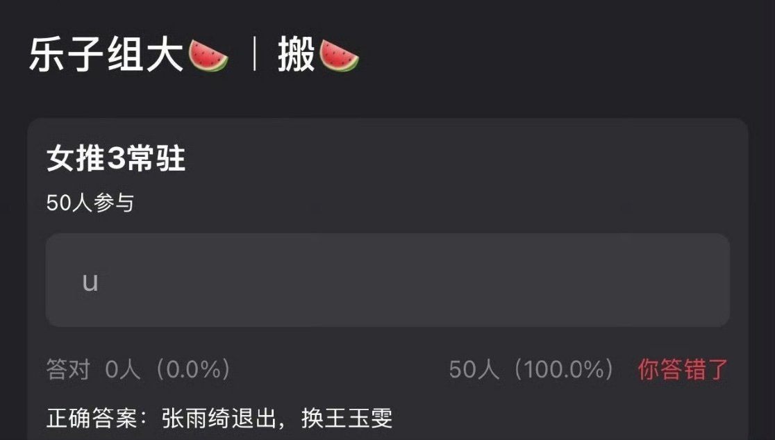 tg. 瓣有瓜主说，张雨绮女推3常驻综艺疑似换人了，巴黎时装周可能也取消了？？张
