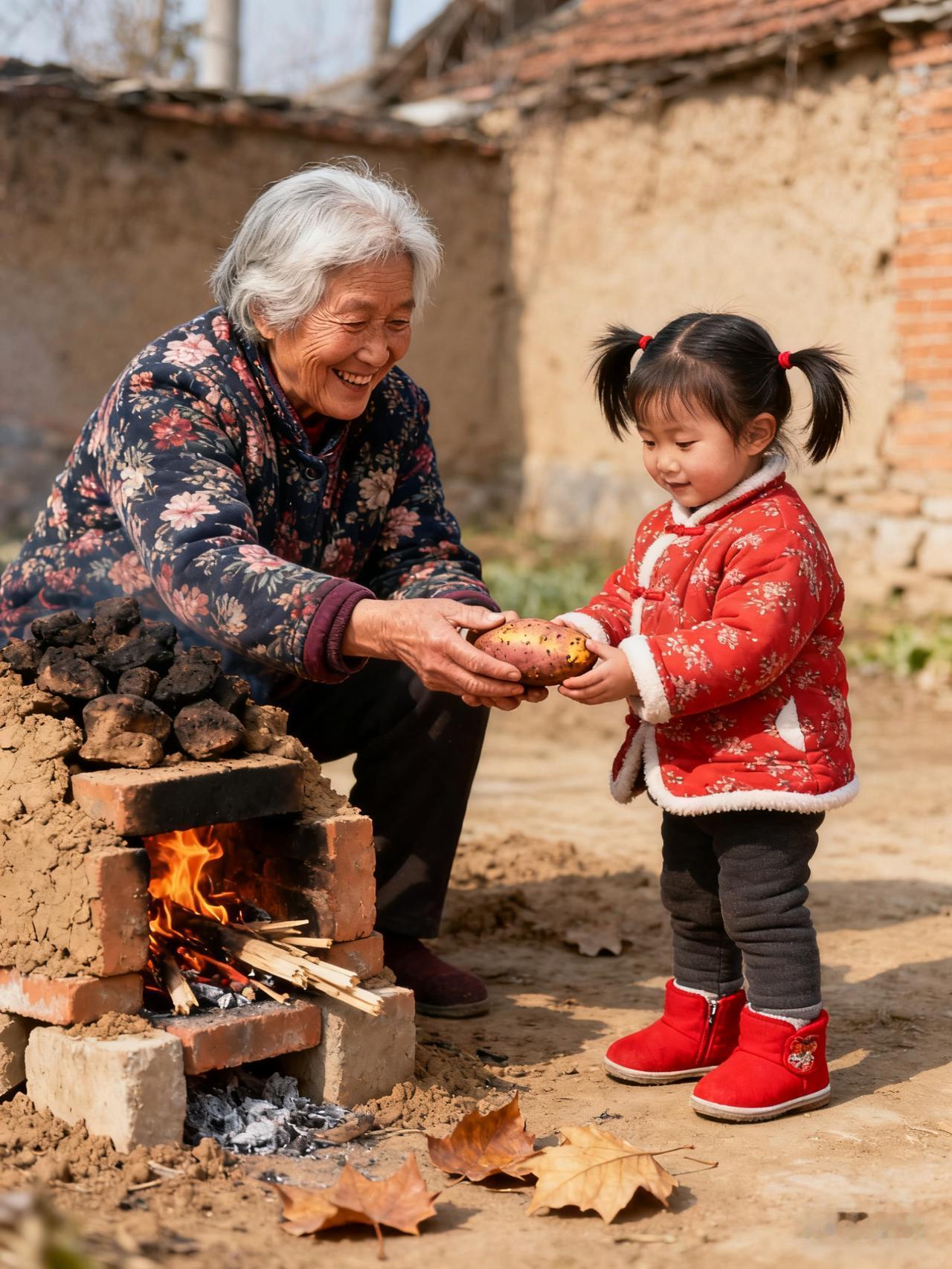 你们有没有吃过炭火里面烧的红薯?
炭火里面的烧红薯，小时候的味道，香气扑鼻满满的