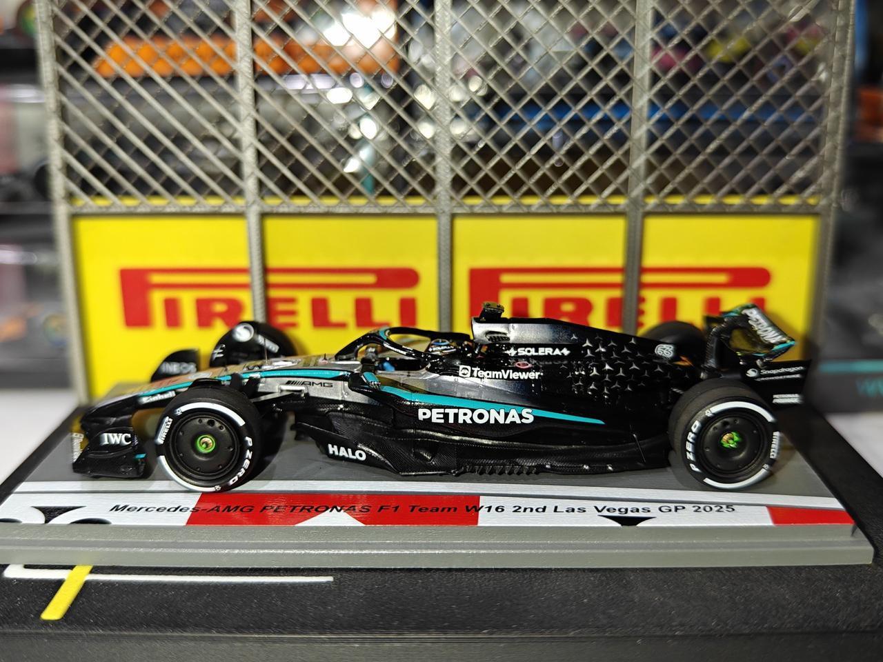 spark1/43比例 拉塞尔 梅奔W16 F12025拉斯维加斯大奖赛 赛车模